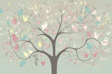 tree with hearts