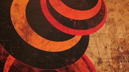 In a throwback to the 70s this concert poster boasts a gritty grainy design with a bold color palette of red orange and brown