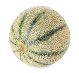 One whole Cantaloupe melon isolated on white
