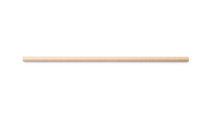 Organic bamboo drinking straw isolated on white, top view