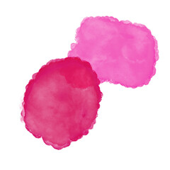 Pink Watercolor Blob Shapes