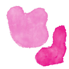 Pink Watercolor Blob Shapes