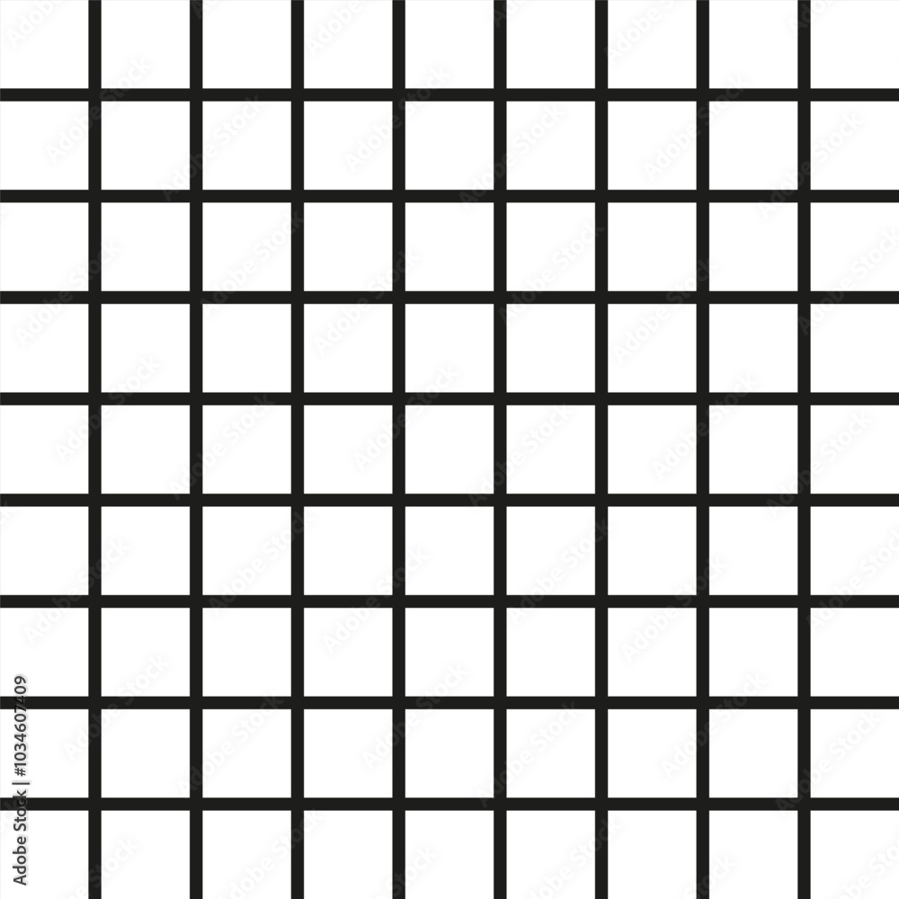 Poster grid pattern. simple geometric shape. vector square design. black lines on white.