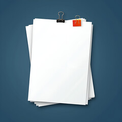 blank sheet of meomo paper on a white background. Generative ai