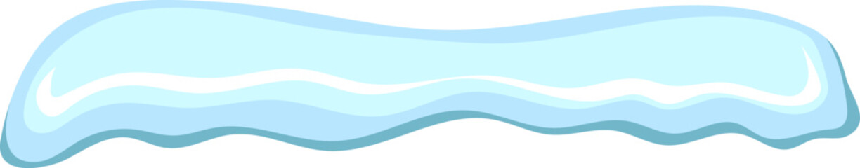 Snow cap. Winter ice frost cartoon element