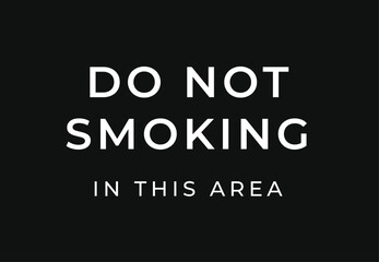 Obraz premium Black and white do not smoking sign with text flat vector icon for coffee shop