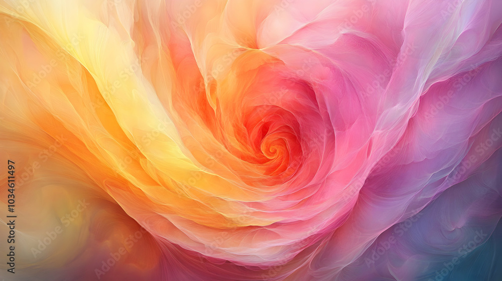 Aufkleber vibrant pastel color explosion with swirling lines and dynamic patterns