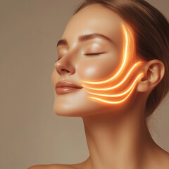 Laser face rejuvenation, skin renewal