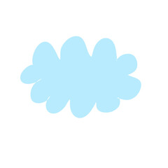 Blue cloud doodle