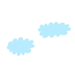 Blue cloud doodle
