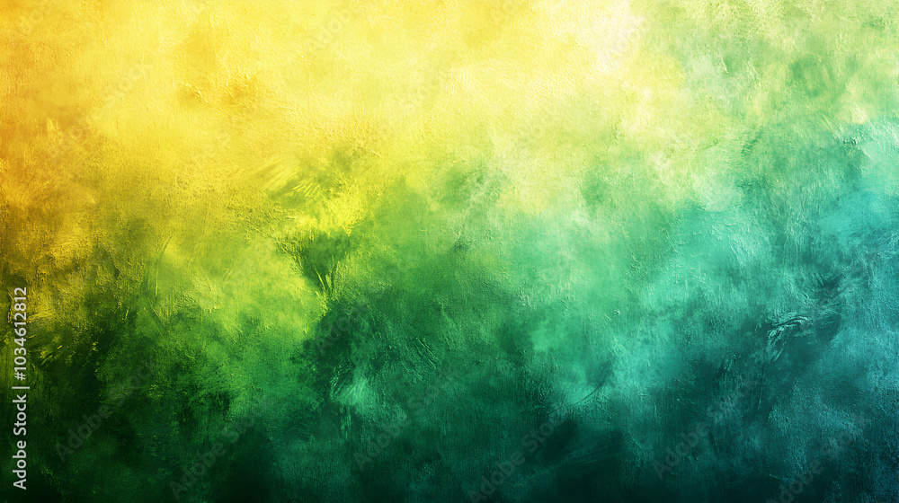 Poster Clean and Fresh Green and Yellow Gradient Background with Soft Textures