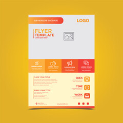 simple hot color flyer template