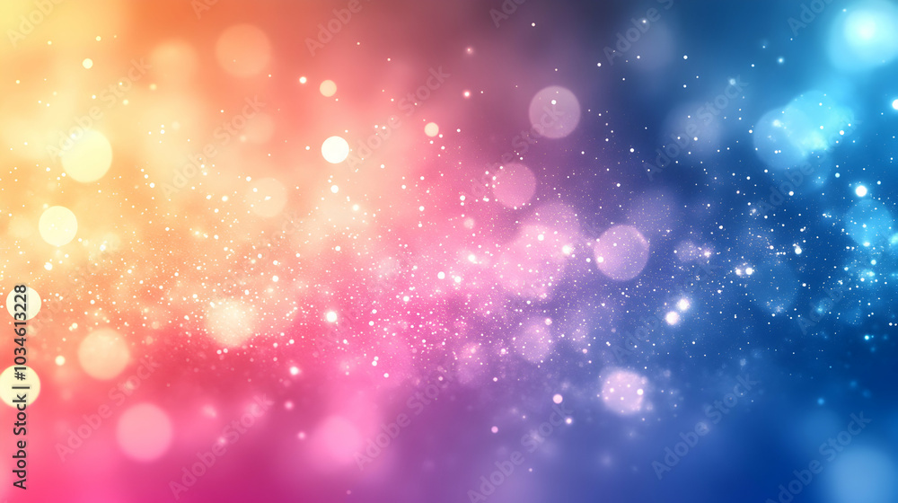 Poster colorful gradient background transitioning from pink to teal with soft blending effects