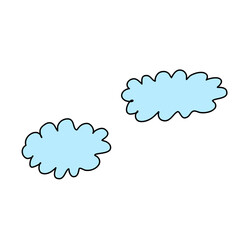Blue cloud doodle