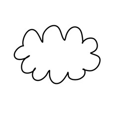 Children draw cloud doodle