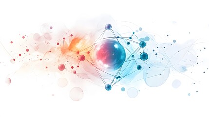 Obraz premium Molecule Atom Model Abstract structure science and medical concept. 