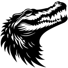 Crocodile head silhouette