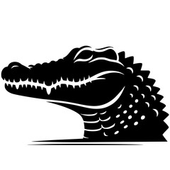 Crocodile head silhouette