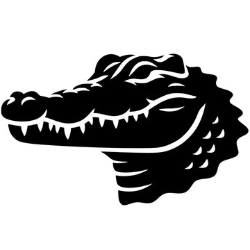 Crocodile head silhouette