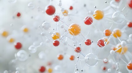 Molecule Atom Model Abstract structure science and medical concept. 