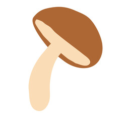 Shiitake mushroom icon cartoon vector