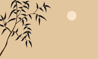 Obraz premium bamboo wall art background natural color