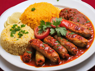 Fototapeta premium plate with traditional turkish food