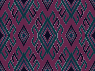Ikat ethnic seamless pattern