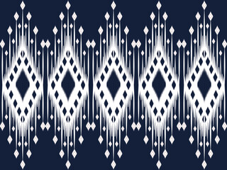Ikat seamless pattern abstract background