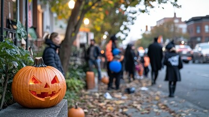 A family Halloween costume contest everyone dressed in vibrant
