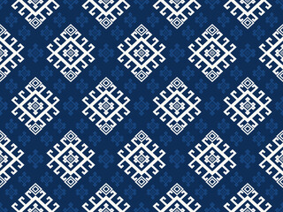 Pixel ethnic  seamless pattern