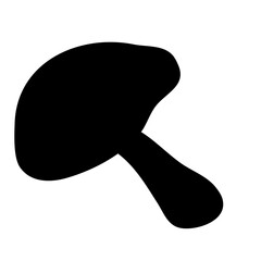 Shiitake mushroom silhouette