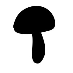 Shiitake mushroom silhouette