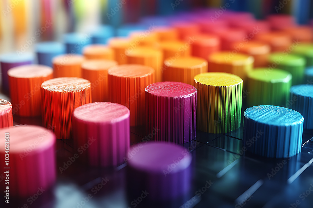 Poster a dynamic 3d data visualization displaying colorful chart bars, illustrating business analytics, sta