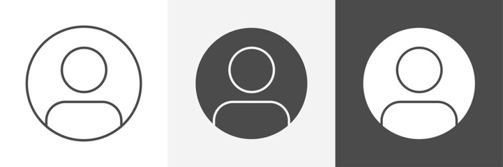 profile icon Outline simple thin line