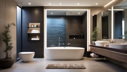 modern bathroom interior with bathroom