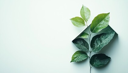 Ecoarchitecture concept with a green leaf house icon on a white backdrop, highlighting environmental sustainability and green building practices
