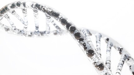 Obraz premium Close-up of a Shiny, Transparent Double Helix DNA Model