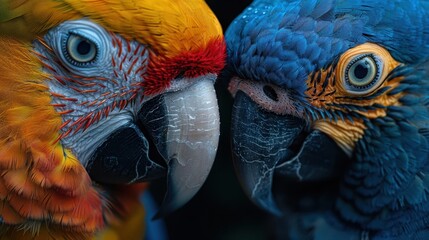Wildlife in natural habitat, vibrant colors, diverse animals, close-up, detailed