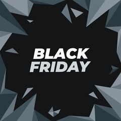 Flat black friday poster social media post template
