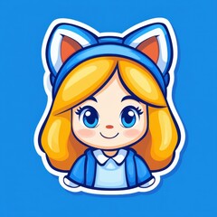 Fototapeta premium Discover a charming vector mascot logo, perfect for evoking the spirit of classic fantasy adventures in a clean design.