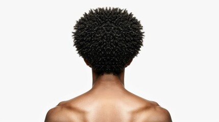 A striking portrait of a proud African man with arms crossed behind him, set against a clean white background.