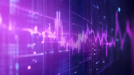 A colorful, abstract image with purple lines and numbers. The background is a deep shade of purple, and the lines and numbers are also purple. The image is full of energy and movement, with the lines