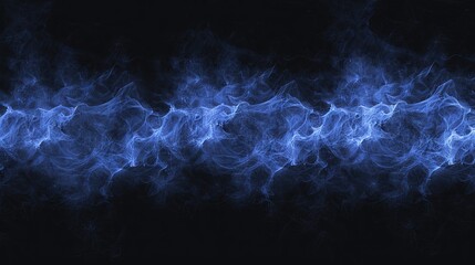 Blue Audio Wave with Ear Icon on Dark Background Representing Sound Waves and Listening Concept