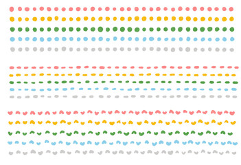 マーカー手書き風で優しいイメージの飾り罫線【こども女性向け、春】