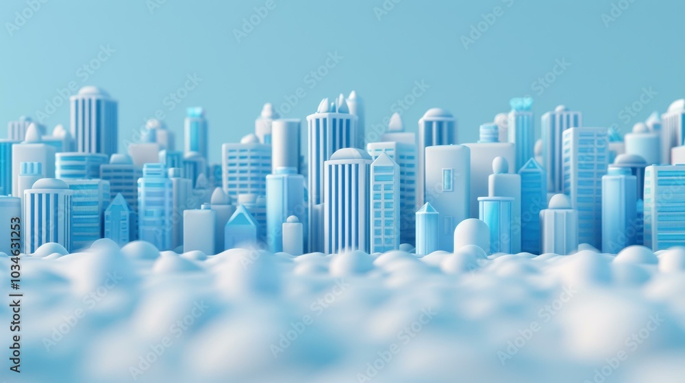 Poster step into a world of innovation and technology with this stunning 3d rendering of a future metropoli
