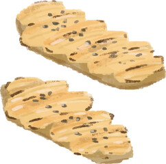 Clip art of hand-drawn sweet potato