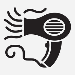 Hair Dryer silhouette vector image iollustration and artwork