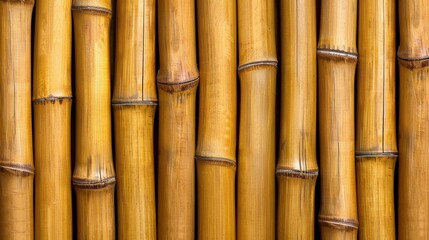 Fototapeta premium Enhance your space with a bamboo room divider, perfect for adding natural texture and rustic charm to any interior.