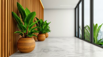 Modern meeting room with bright wood, glass, and concrete design. Enjoy daylight and stunning city views from every angle.